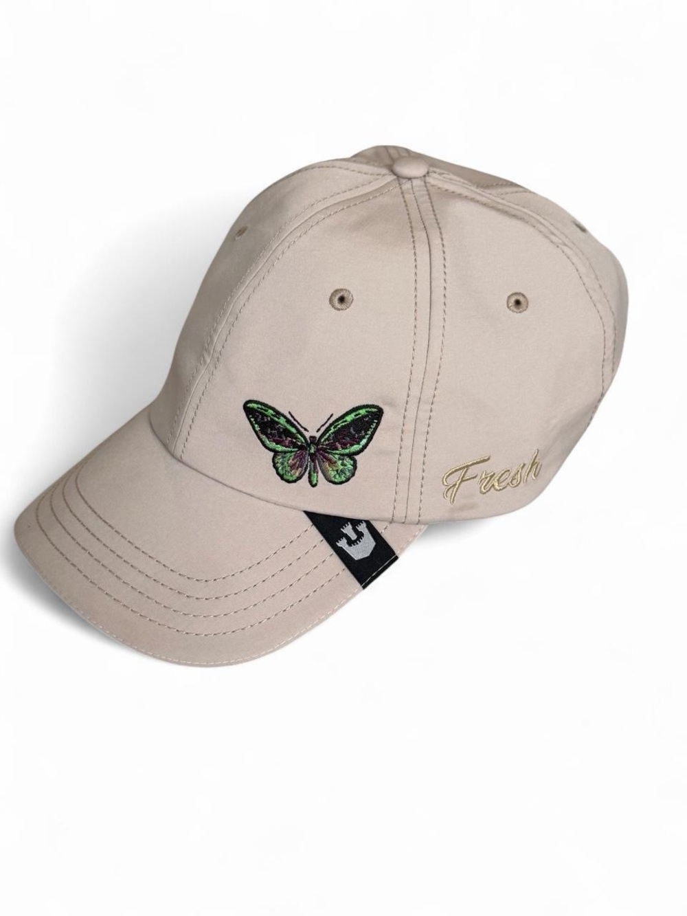 Goorin Bros Forever Fresh Butterfly Embroidered Western Ball Cap Khaki